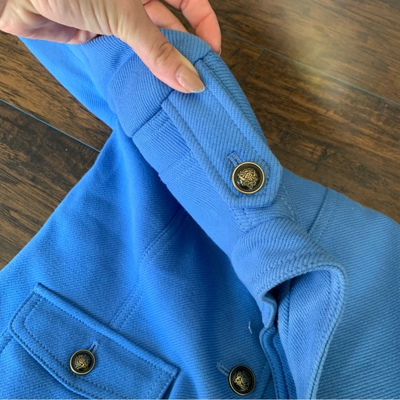 Talbots | Blue KNIT BAND Blazer JACKET - Picture 12 of 13